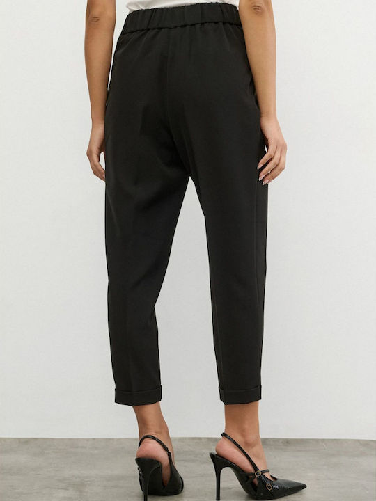 Women's Fabric Trousers Black