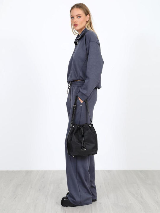 Women's Fabric Trousers with Elastic Grey
