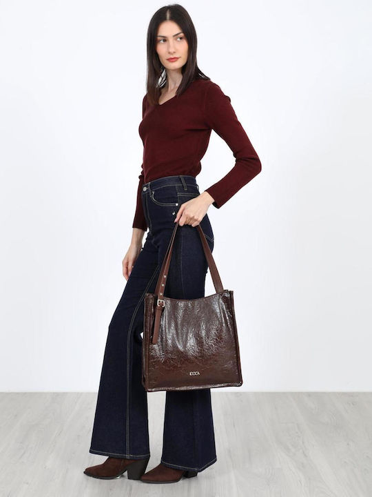 Women's Fabric Flared Trousers Dark Blue