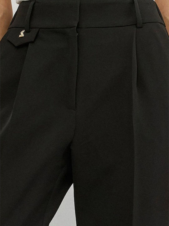 Women's Fabric Trousers Black