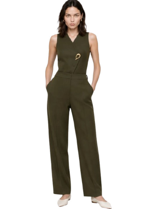 Women's Fabric Trousers Green