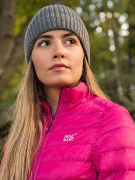 Women's Double Sided Waterproof Puffer Jacket for Winter Fuchsia/Blue