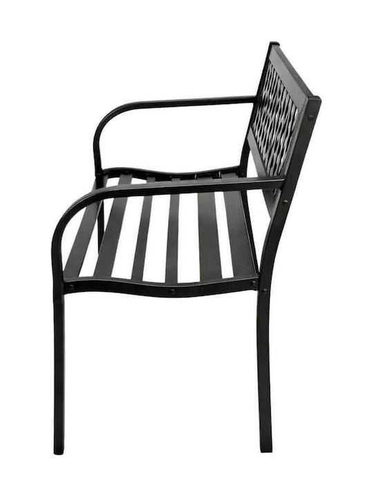Metallisches Gartenbank Schwarz 120x49x76cm