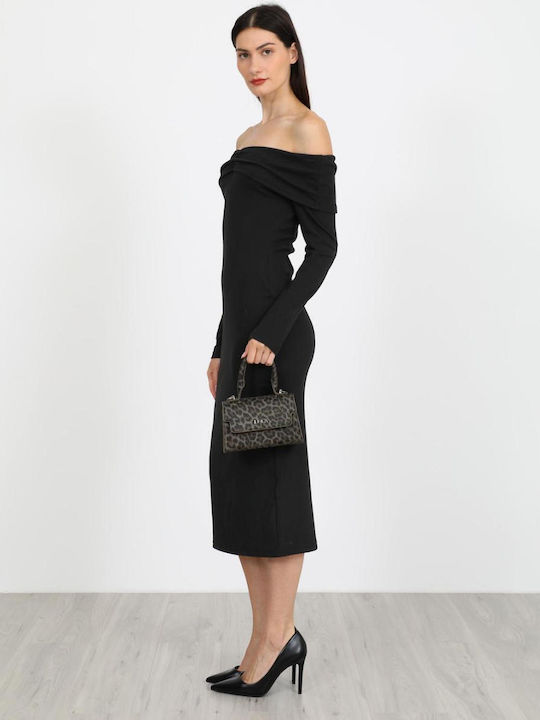 Sommer Midi Abendkleid Schwarz