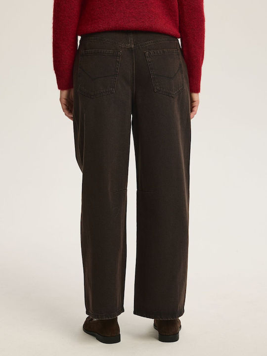 Sorika 265 Γυναικείο Jean Παντελόνι σε Loose Εφαρμογή Καφέ