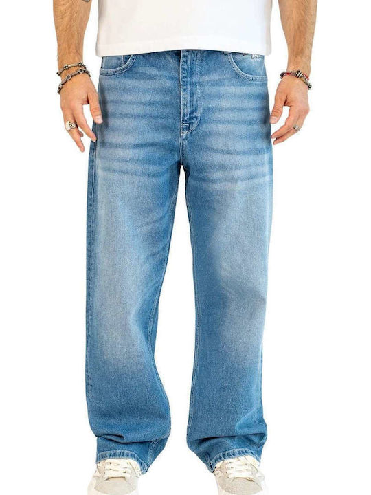 X-tra Men's Jeans Pants Relaxed Baggy Fit Blue