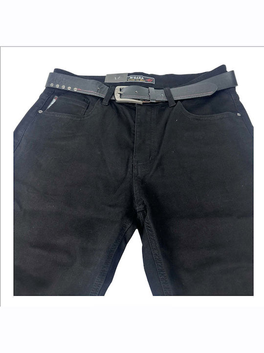 Men's Jeans Pants Regular Straight Fit Black