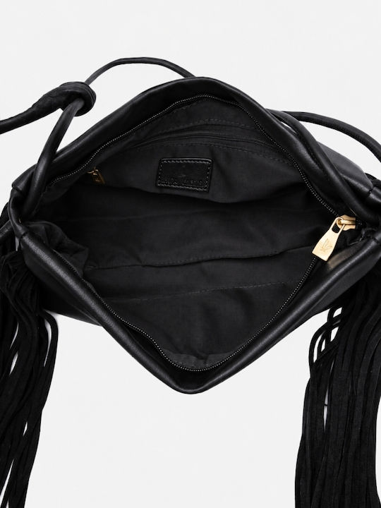Fabric Women's Shoulder Bag Black