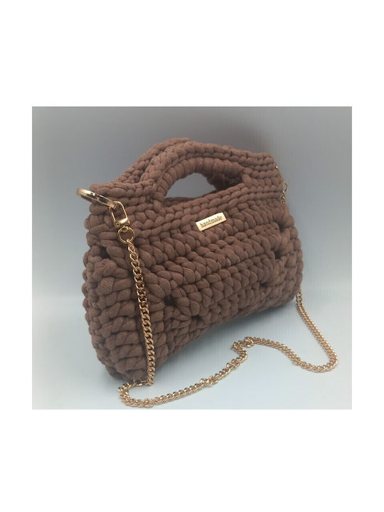 Knitted Women's Shoulder / Crossbody Bag Brown