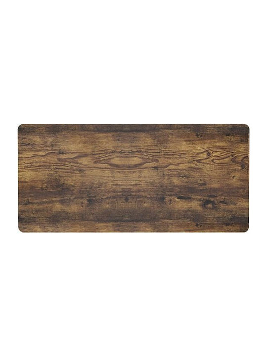 Powerton Rectangular Office Desk Surface Made of Rustic Walnut Chipboard 160x75x1.8cm WPTT160-NR