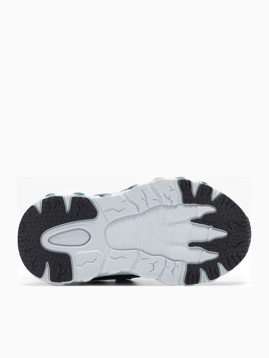 Kids Sneakers with Hoop & Loop Closure & Lights Blue