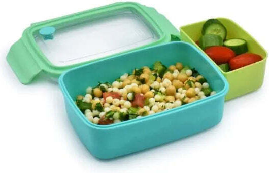 Melii Lunch Box Plastic Green With Compartments 1.25lt