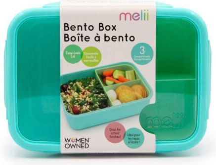 Melii Lunch Box Plastic Green With Compartments 1.25lt