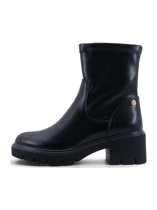 Women's Ankle Boots with Medium Heel Black