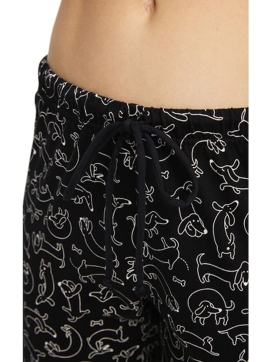 Minerva Winter Women's Pyjamas Trousers Black
