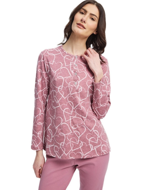 Minerva Winter Women's Pyjamas Set Purple Minerva Winter Women's Pyjamas Set Purple