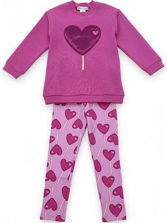 Kinderbekleidungssets mit Leggings Rosa 2 Stück