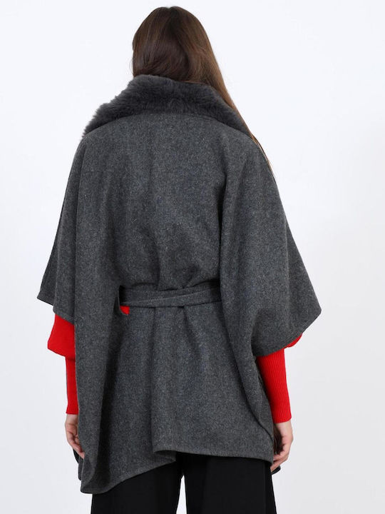 Women's Grey Poncho