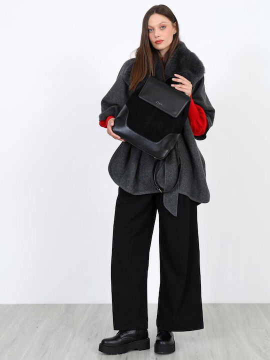 Women's Grey Poncho