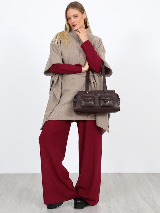 Women's Beige Poncho