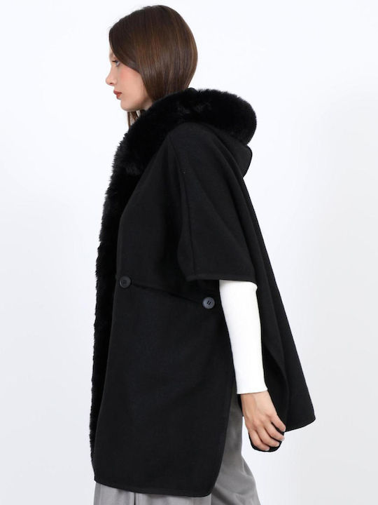 Women's Poncho Black
