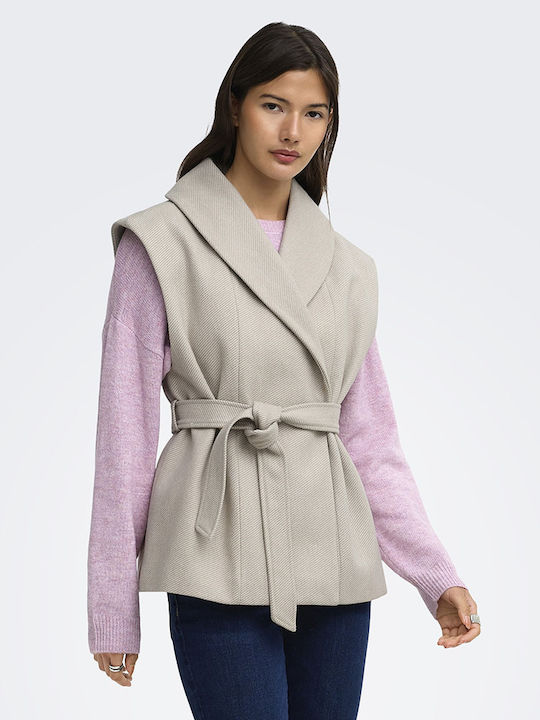 Damen Strickjacke Feather Grau