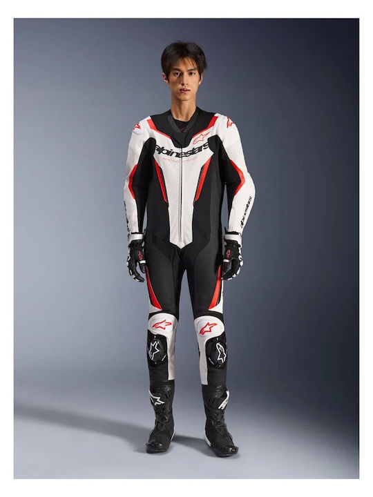 Alpinestars Gp Force V2 Costum De Piele Pentru Bărbați Pentru Călăreț Motocicletă Albă