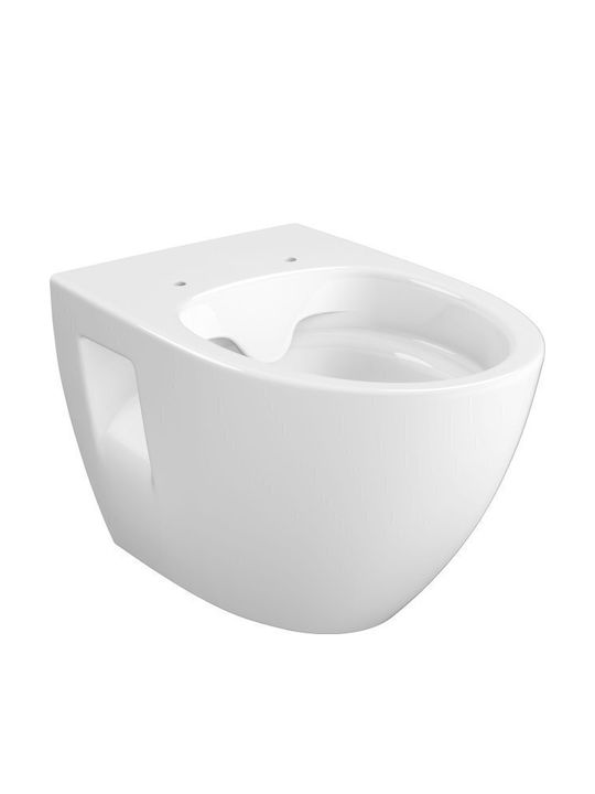 Монтирана на стена тоалетна с Slim капак Duroplast Бяла 5901771091400