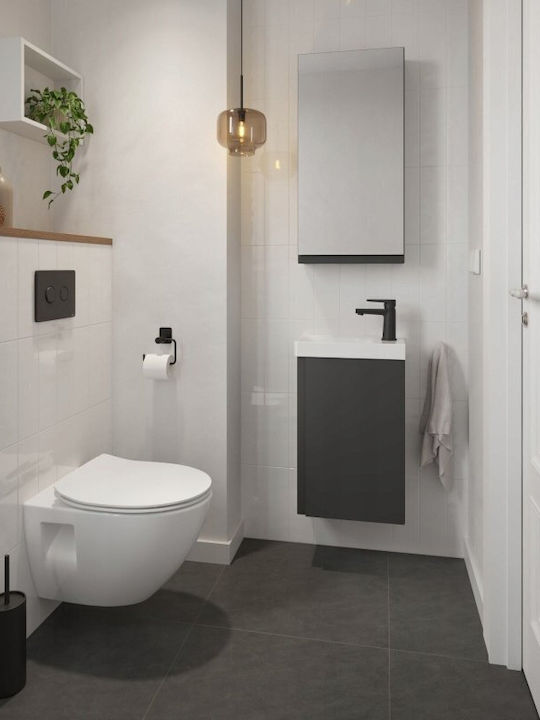 Монтирана на стена тоалетна с Slim капак Duroplast Бяла 5901771091400