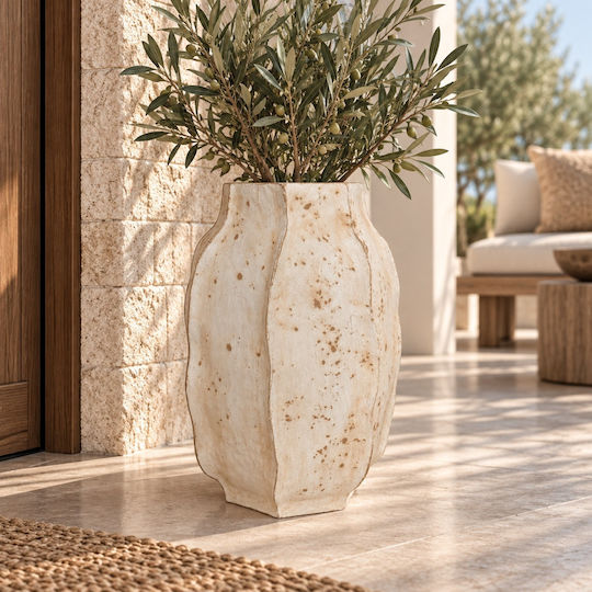 Artekko Κασπώ Τσιμεντένιο Μπεζ 33x33x50εκ.