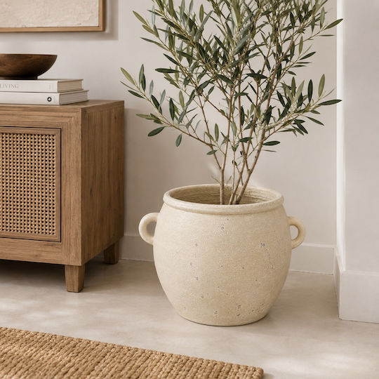 Artekko Plant Pot Concrete Beige 36x30x27cm