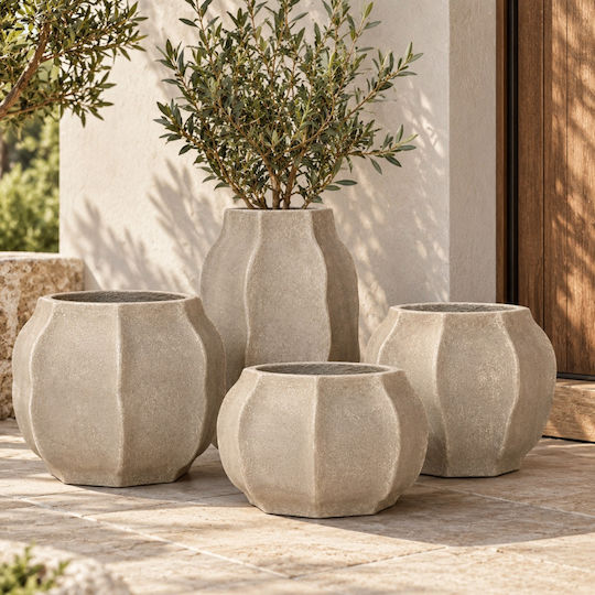 Artekko Κασπώ Τσιμεντένιο Μπεζ 33x33x50εκ.
