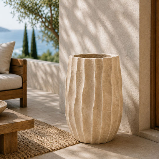 Artekko Plant Pot Concrete Beige 34x34x50cm