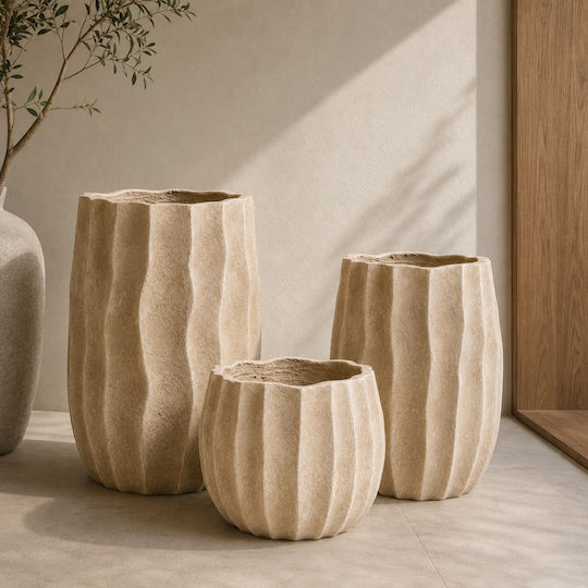 Artekko Plant Pot Concrete Beige 34x34x50cm