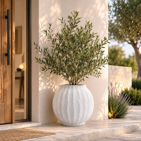 Artekko Plant Pot Concrete White 39.5x39.5x37cm