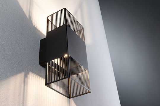 Paulmann Wall-Mounted Outdoor Lighting with Shade LED IP44 3.7W with Warm White Light Double Beam 25x12x10.4cm