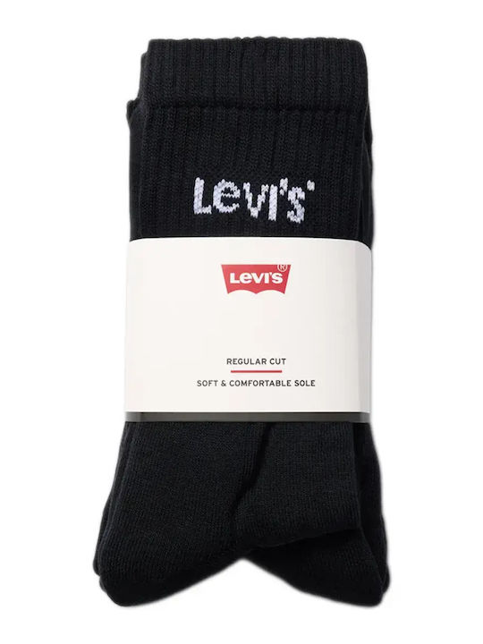 Levi's Șosete pentru bărbați Regular Cut Orange Tab 3 Perechi Negru