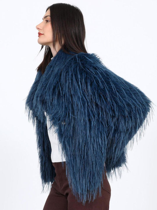 Short Women's Blue Fur