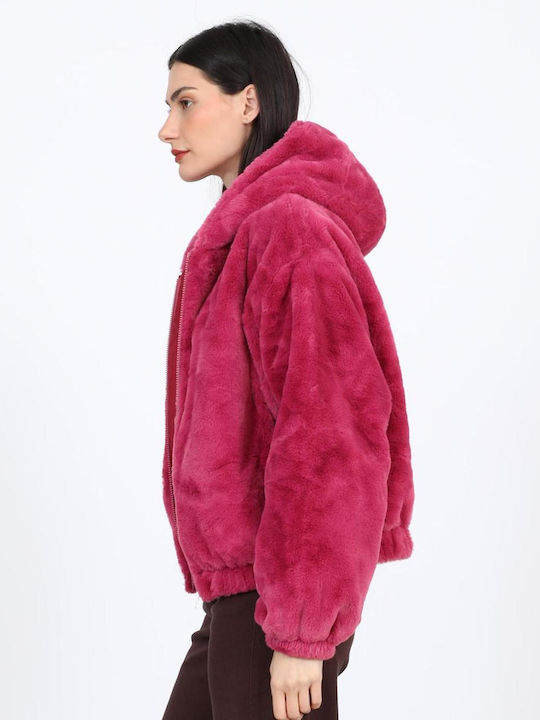 Kurze Damenpelz Rosa