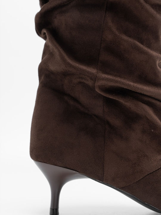 Wildleder Damenstiefel Braune Über dem Knie