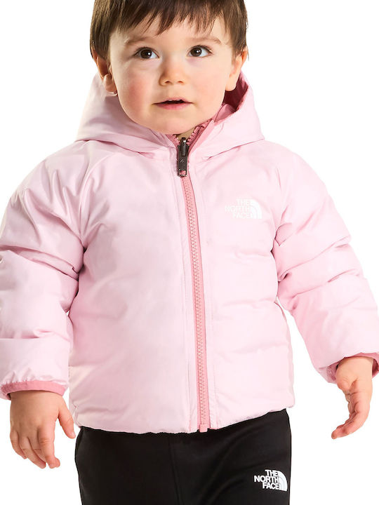 Reversible Perrito Wasserdichtes Kinder Sport Jacke Kurz Beidseitig mit Futter & Kapuze Rosa