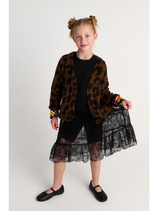 Kinder-Strickjacke Braun