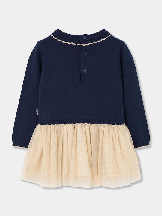Kinderkleid Gestrickt Marineblau
