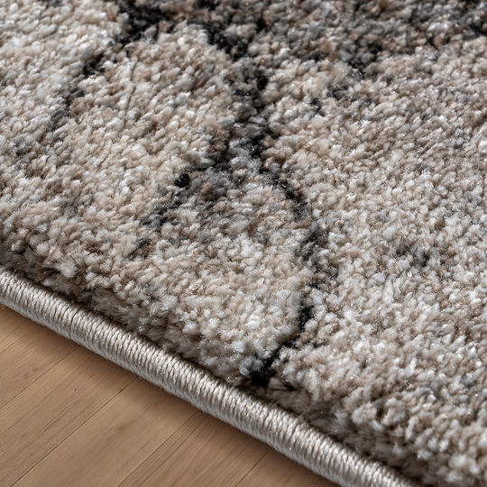 Beauty Home 9979 Non-slip Rectangular Rug Beige Grey 133x190cm