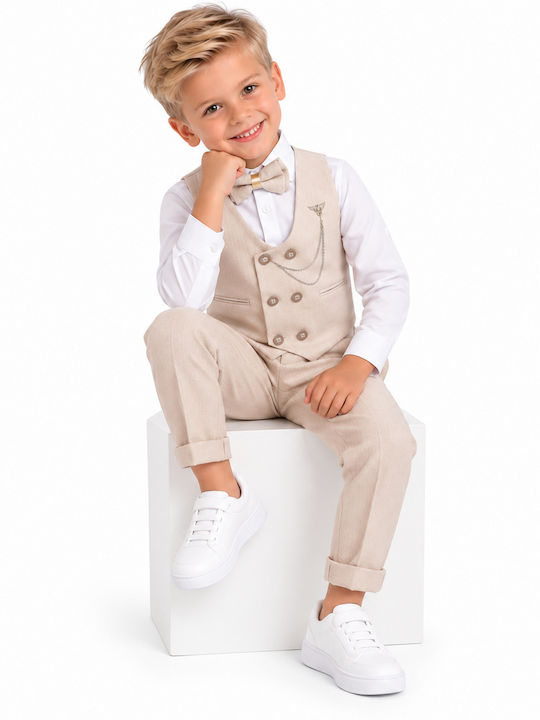 Costum pentru copii Vară 5buc Beige