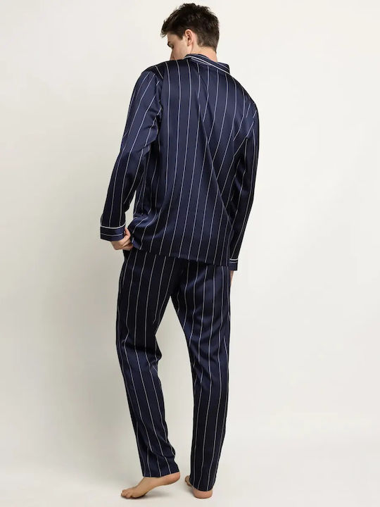 Admas Winter Herrenpyjama Dunkelblau Admas Winter Herrenpyjama Dunkelblau