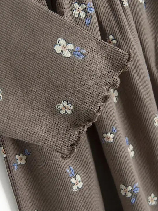 Kinderkleid Langärmelig Braun