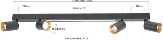 Light Prestige LED Decken- und Wandleuchte in Schwarz Farbe