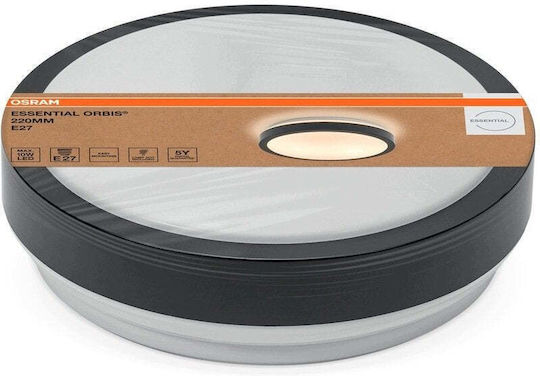 Osram Plafonieră de Tavan Neagră cu Soclu E27