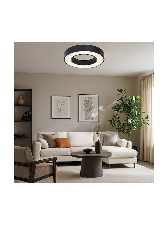 Rabalux Smart Deckenleuchte Schwarz mit Integrierter LED und Fernbedienung